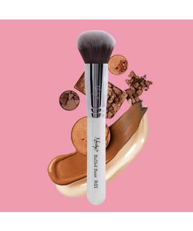 Nanshy Round Buffer Brush - Pearlescent White | Premium Makeup Tool for Flawless Application - International Shipping - Buy Online on GoSupps.com
