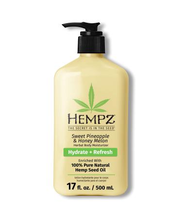 HEMPZ Body Lotion - Sweet Pineapple & Honey Melon Daily Moisturizing Cream  Shea Butter Body Moisturizer - Skin Care Products  Hemp Seed Oil - Large