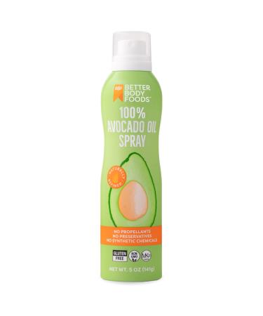 BetterBody Foods Avocado Oil Spray, Non-GMO, Kosher, Keto and Paleo Diet Friendly, for High-Heat Cooking, Frying, Baking, 5 Fl Oz