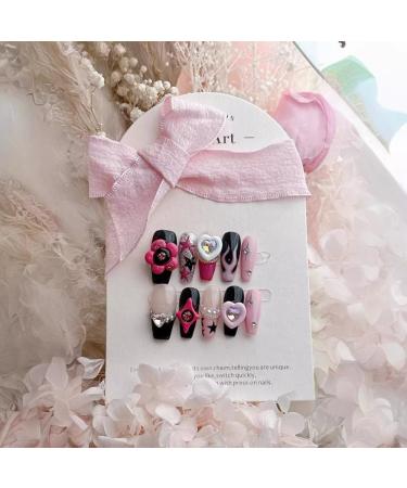 Handmade Wearable Nail Hot Girl Cool Detachable Fake Nail Nail Patch Nail Art Fake Nails(M) - Buy Online on GoSupps.com