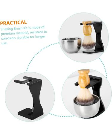 PopetPop Men's Razor Set - 4-Piece Facial Salon Brush & Hair Removal Kit | Comfortable Styling & Grooming Tools for Black Suits - Buy Online on GoSupps.com