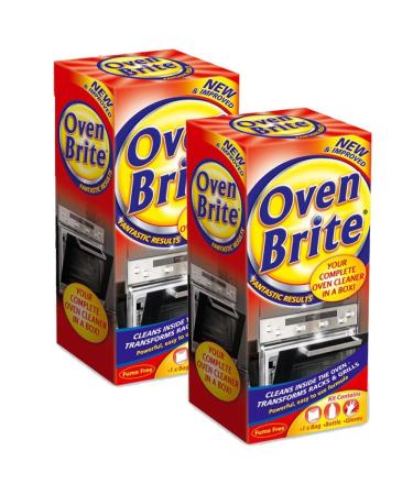 2 x Oven Racks Grill Cleaner Kit Liquid 500ml Pair of Gloves Bag Easy to Use Set