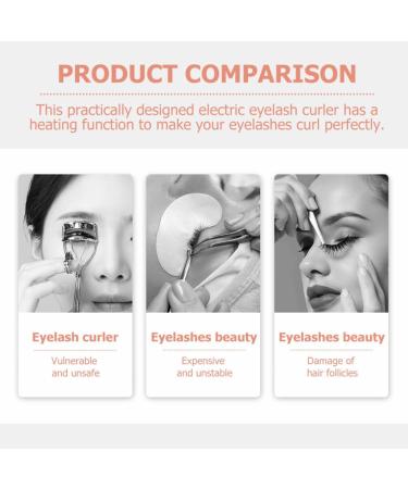 Healeved Heated Eyelash Curler USB Rechargeable Electric Heating Eyelash Curler with Comb for Women 3 Temperature Modes 2 in 1 Clip-Type Eyelash Curler Makeup Tools Black - Buy Online on GoSupps.com