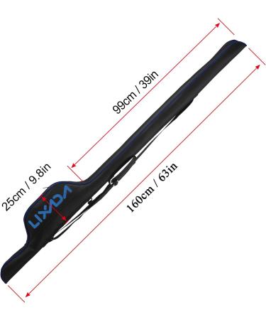 Lixada 63 Portable Fishing Rod Bag - Protective Case & Organizer in Blue - Buy Online on GoSupps.com