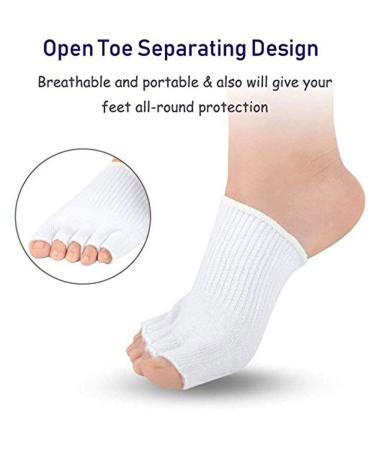 Pedimend Gel-Lined Compression Toe Separating Socks - Relieves Foot Pain and Corrects Toe Alignment | 2PCS Toe Separator Socks for Corns, Metatarsalgia, and Overlapping Toes - Buy Online on GoSupps.com