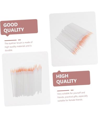 Mikinona 100pcs Disposable Eyeliner Brush Makeup Gadgets Eyeliner Brush Applicator Eyeliner Wands White Nylon - Buy Online on GoSupps.com