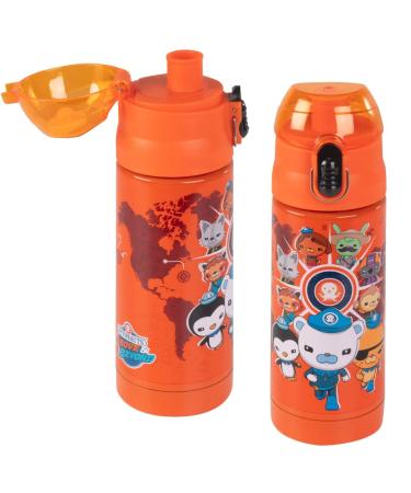 Octonauts Above & Beyond Orange Stainless Steel 13 oz Insulated Water Bottle for Kids - Spill Proof Lid  Easy to Use  Reusable - Keep Liquids Hot/Cold For Hours -Perfect for Travel  School  On-The-Go
