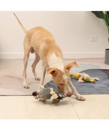 Sedioso Large Breed Dog Plush Toy - Squeaky & Crinkly Dog Chew Toy for Puppy to Big Dogs - Grey Donkey Design - Buy Online on GoSupps.com