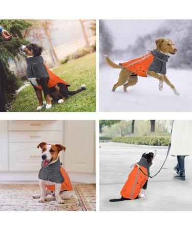 Buy Slowton Winter Dog Coat - Warm Waterproof Jacket with Turtleneck for Small & Medium Dogs | Adjustable Windproof Reflective Stripes - XXL Red - Buy Online on GoSupps.com