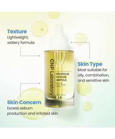 CNP Rescue+Propolis Serum - Redness Relief Serum with Niacinamide & IP-BHA Soothing Hydrating Minimizing Pores for Oily & Sensitive Skin Lightweight Essence for Glass Skin Korean Skin Care - Buy Online on GoSupps.com