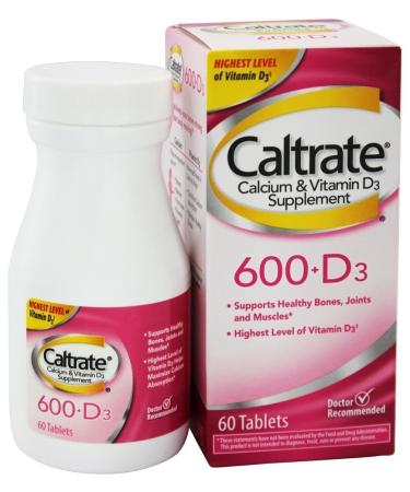 Caltrate 600+D Calcium Supplement 60 ct