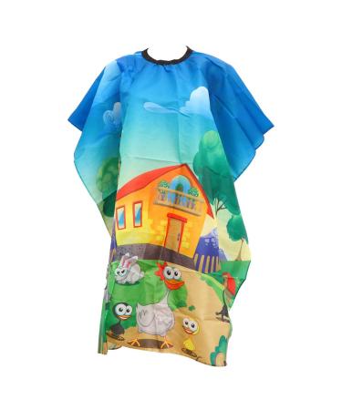 Solustre hairdresser apron haulage walls blue animal cute baby haircut barber cape for hair professional home salon hairdresser smock cover cartoon barber cape children haircut