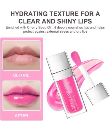 AOOWU Tinted Plumping Lip Oil | Long-Lasting Hydrating Lip Gloss - Raspberry Red - Buy Online on GoSupps.com