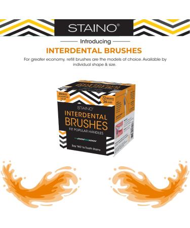 Staino Interdental Brush Refills - Microfine Minis Small Cylindrical 72 Brushes per Box - International Shipping Available - Buy Online on GoSupps.com