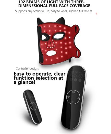  Uhngw Red Light Skin Care for Face | Breathable Skin Care with 3 Speed Sync - Clear Skin Care 4 Colors with 192 Lamp Beads - Buy Online on GoSupps.com