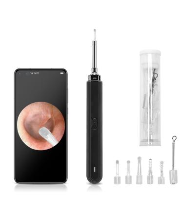 Ear Cleaner Otoscope with Light Ear Wax Removal Kit with 6 PCs Ear Cleaning Tools  Wireless Ear Cameral for iPhone  iPad  Android Smartphone