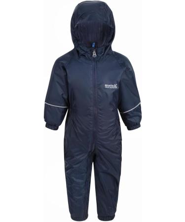 Regatta Kids Splosh III Waterproof Puddle Suit Navy 5 - Childrens Rain Coveralls - Buy Online on GoSupps.com