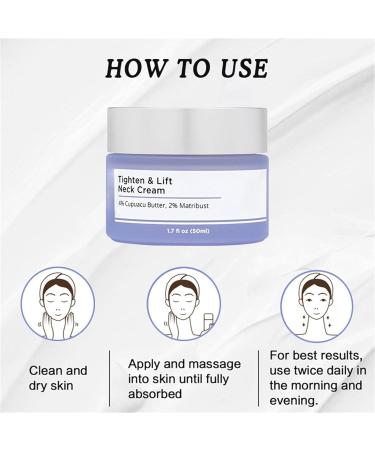 50ml Neck Firming Cream Tighten & Lift Neck Firming Cream - Anti-Aging Neck Creams for Tightening Lifting Sagging Skin and Hydrating- Repair Decolletage Cream - Buy Online on GoSupps.com