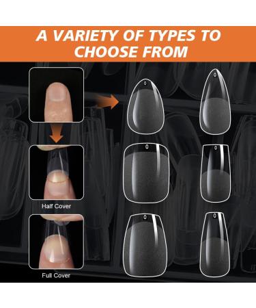  BUTBU BUTBU 600pcs American Almond Nail Tips 12 Sizes Long False Nails Gel Nail Cover for Nail Technicians Beginners - Buy Online on GoSupps.com