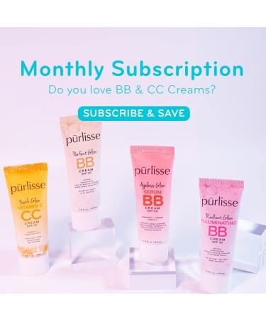 purlisse Radiant Glow BB Cream SPF 30 | Cruelty-Free, Paraben & Sulfate-Free, Light Coverage & Brightening | 1.4oz - Buy Online on GoSupps.com