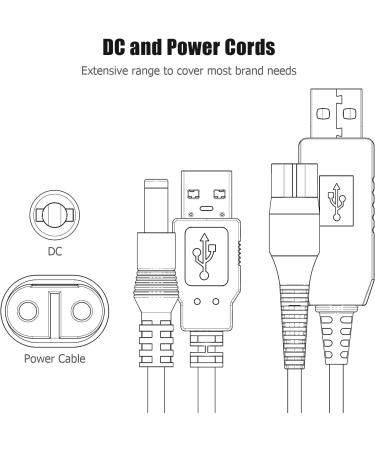 Ancable 5V Razor Charger & 7 Plug USB Adapter Set - Universal Haircutters Razors & Care Devices - International Shipping - Buy Online on GoSupps.com