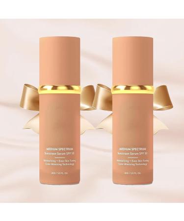 Liquid Foundation 4 In 1 - Medium Spectrum: Biomic Foundation 4 In 1 Protector Solar Light Spectrum (2pcs 30ml) 2pcs 15 g (Pack of 2)