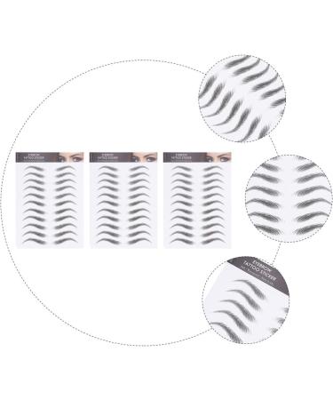 FOMIYES 9 Sheets Waterproof Eyebrow Stickers Black Stickers Eyebrow Transfers for Women Artificial Eyebrow - Buy Online on GoSupps.com