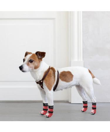 Buy Pupeck Anti-Slip Dog Socks | Adjustable Straps | Summer Paw Protection | Large Red & Black - 2 Pairs - Buy Online on GoSupps.com