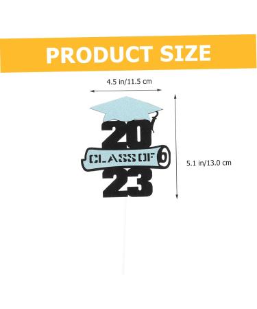 RUNROTOO 5pcs 2023 Graduation Visa Insertion Graduation Cap Topper College Graduation Decorations Graduation Decorations Class of 2023 Cupcake Toppers Graduation Gold Paper Cup Insert Card Blue 13x11.5cm - Buy Online on GoSupps.com