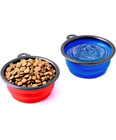 Precorn Foldable Dog Bowls - 2 Pack Travel Food & Water Bowls for Dogs & Cats - Durable Outdoor Accessories - Buy Online on GoSupps.com