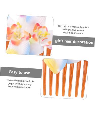 Angoily Holiday Hair Accessories Bridal Hair Clip Hawaiian Plumeria Hair Side Comb Bridal Headpiece Hawaiian Flower Petals for Wedding Hair Clips The Flowers Hair up Bride Pink - Buy Online on GoSupps.com