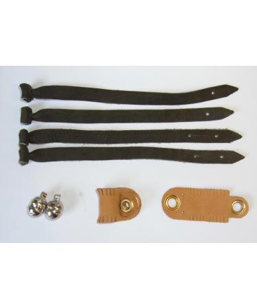 Falconry aylmeri anklets jesses & Bell set Medium (Barn owl Harris etc)