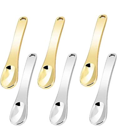 Cosmetic Scoop Cream Spoon 6 Reusable Face Scoops | Metal Cosmetic Applicator for Creams Lotions Moisturizers Beauty Accessories - Buy Online on GoSupps.com