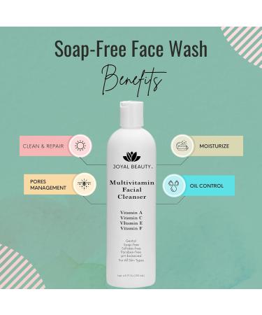 JOYAL BEAUTY Multi Vitamin Facial Cleanser - Best Hydrating Face Wash & Makeup Remover for All Skin Types | Gentle Exfoliating & pH Balanced Body Wash for Women & Men - Buy Online on GoSupps.com