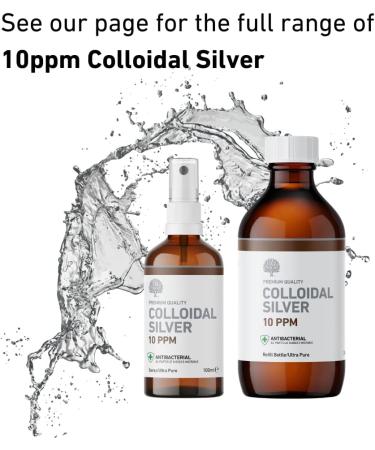 Buy Enhanced Colloidal Silver 10 ppm - 300ml Amber Glass | International Shipping Available - Buy Online on GoSupps.com