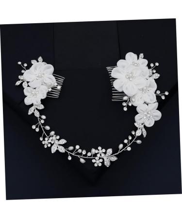 minkissy Chiffon Flower Comb Flower Hair Accessories Bridal Headpiece Bridal Headdress Bridal Comb Bridal Hair Accessories Wedding Hair Comb Mori Department Veil Bride - Buy Online on GoSupps.com