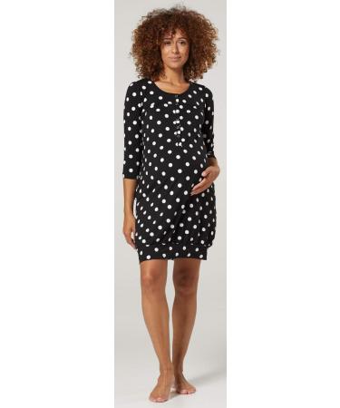 HAPPY MAMA Maternity Nursing Hospital Gown 1078 Black With Dots - Size 10-12 - Buy Online on GoSupps.com
