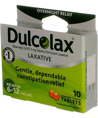 Dulcolax Laxative Tablets 10 Count pack of 4 - Buy Online on GoSupps.com