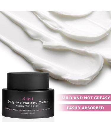 4-in-1 Deep Moisturizing Cream with Retinol & Ceramides - Anti-Aging Face Neck & Chest Cream - Firming Wrinkle Reduction for All Skin Types - Buy Online on GoSupps.com