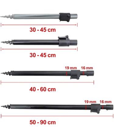 Hirisi Adjustable Banking Sticks Rod Holder - 30-90 cm | Durable Aluminum with Thread & Earth Skewer - Perfect Fishing Accessory - Buy Online on GoSupps.com