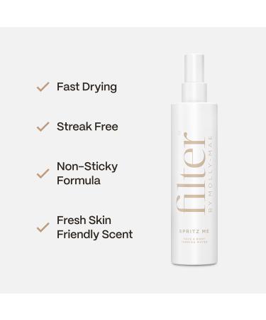 Filter by Molly-Mae Spritz Me Tanning Water | Moisturising Self Tan | Golden Streak Free Glow | Natural Looking Bronzed Fake Tan | Develops Fast | Long Lasting | Clear & Oil Free | 200ml - Buy Online on GoSupps.com