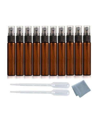 Elfenstall 25 Pack 10ML Portable Refill Atomizer Spray Bottles - Perfect for Travel & Hydrating - Amber Color - Buy Online on GoSupps.com