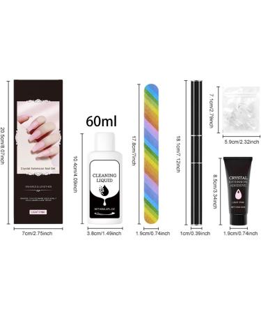 Poly Extension Gel Nail Kit- Basic Pooly Gel Nal Art Tool | Manicure Crystal Powder Nail Extension | Poly Nail Extension Gel Tools | Nail Decoration Tool For Business Trip Beauty Salon Home Travel Light Pink Refer to description - Buy Online on GoSupps.com