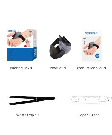 Velpeau CMC Thumb Brace for Osteoarthritis - Comfortable Joint Stabilization & Pain Relief | X-Small Grey Left Hand - Buy Online on GoSupps.com