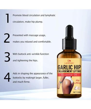 Garlic Hip Enlargement Essential Oil - Buttocks Enhancement & Lifting Oil (5pcs) | Boost Volume & Firmness - Buy Online on GoSupps.com