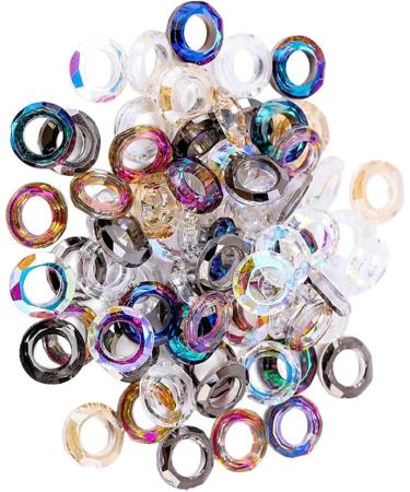 dijiusidy 50 Pieces Glass Crystal Set Eye-catching Personalized Nail Art Rhinestones DIY Handcraft Manicure Accessories for Card Making Ring of Angel - Buy Online on GoSupps.com