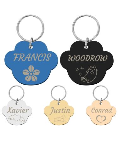 Camal dog brand with engraving dog brand personalized made of stainless steel for small big dogs and cats badge with engraving round bones heart paws many optional shapes