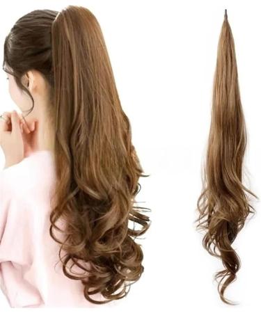 Ponytail Extension Flexible Winding Type Long Wavy Hair Magic Wand High Ponytail Fluffy Hair Extension Synthetic Wig 32-inch Ponytail Women Ponytail Hair Extension(12L) 32inches 12L - Buy Online on GoSupps.com
