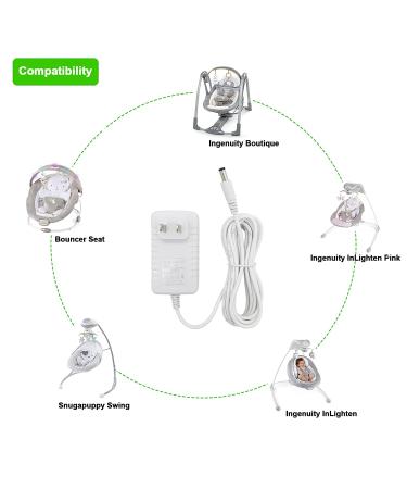 Snugapuppy 6V AC Adapter Replacement for Fisher Price Swing - 10 ft Charger Cable - Buy Online on GoSupps.com
