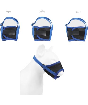 Koboko Blue Muzzle for Medium Dogs - Prevent Biting Safe Chewing Velcro Fastener - Buy Online on GoSupps.com